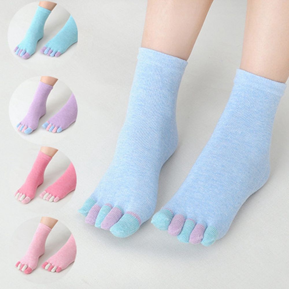 Vớ cổ cao thiết kế 5 ngón chân màu sắc ngọt ngào dễ thương cho nữ