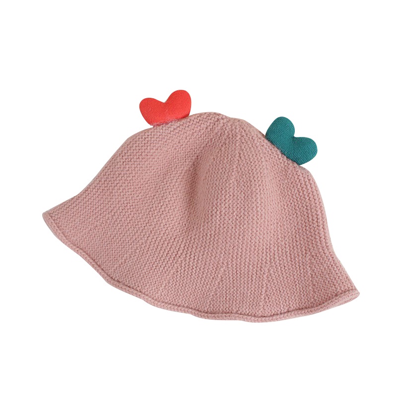 Mũ Beanie Cotton Mềm Mại Hình Trái Tim Đáng Yêu Cho Bé