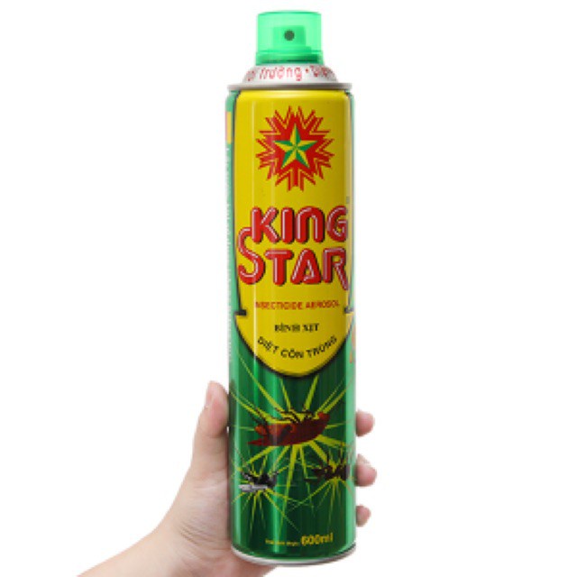 combo 2 - Bình Xịt Côn Trùng Kingstar - Hương Chanh Diệt Kiến, Muỗi, Dán 600ml