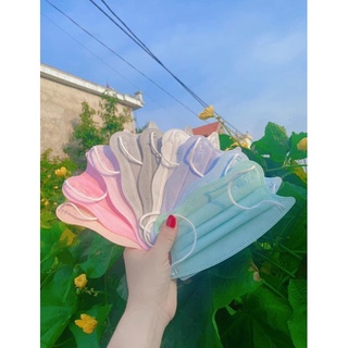 Khẩu trang cua thiên ân kháng khuẩn 4D KF95 màu xanh, xám, trắng