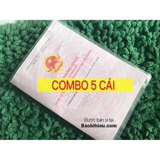 COMBO 5 Túi đựng Sổ Hồng, Sổ Đỏ, GIẤY TỜ NHÀ ĐẤT bằng nhựa dẻo PVC, có nắp đậy, bảo vệ tuyệt đối 5B7227