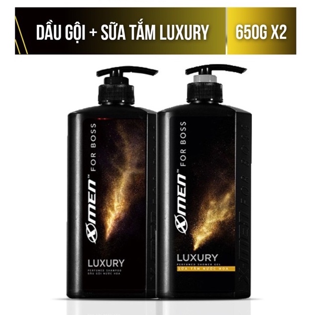 COMBO 2 chai dầu gội nước hoa và sữa tắm nước hoa XMEN FORBOSS 650ML