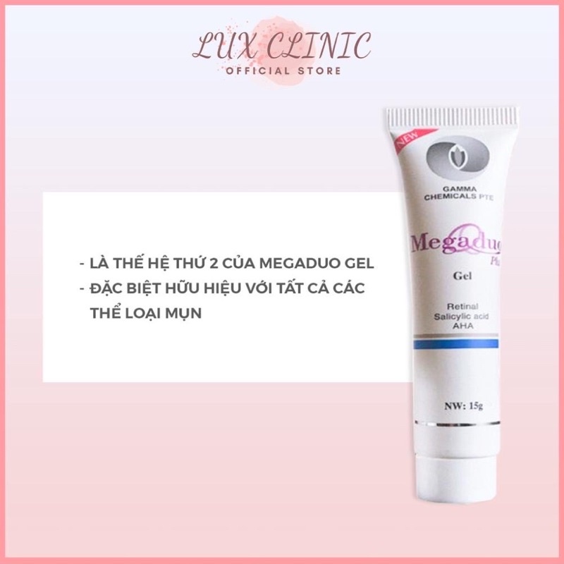 Gel giảm mụn ẩn và thâm Gamma Megaduo Gel tuýp 15gr