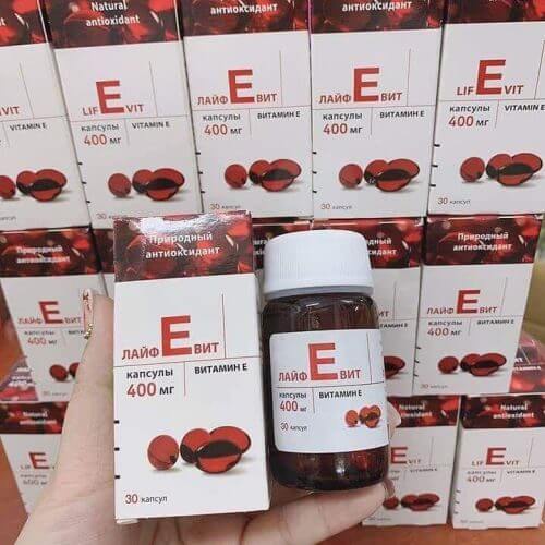 Vitamin E Đỏ Sanofia Nga Hàm Lượng 400 Lọ Thủy Tinh Chính Hãng