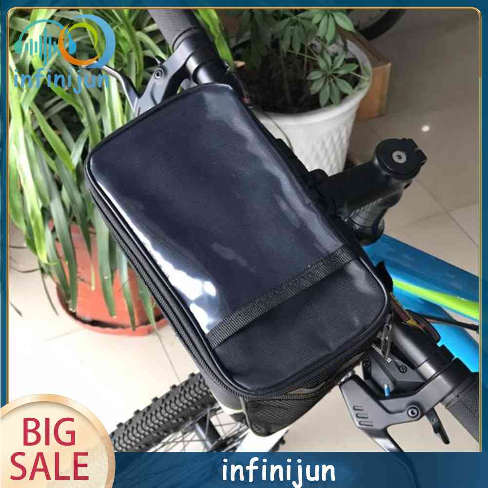 Túi Đựng Điện Thoại Định Vị Gắn Tay Lái Xe Đạp Kèm Dải Phản Quang