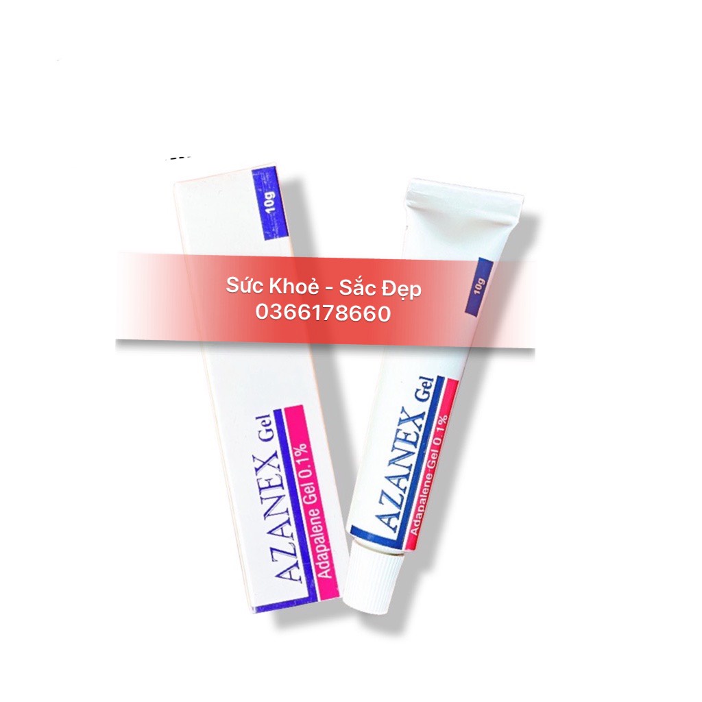 ( Hàng nhập Khẩu ) Gel giảm mụn Azanex Adapalene 0,1 chăm sóc da mụn ẩn 10g