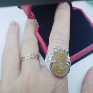 Nhẫn tỳ hưu tóc vàng nam