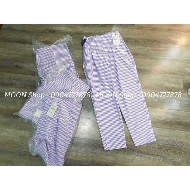 TR040422-Quần kẻ tím ZR