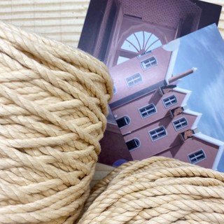 Dây thừng cotton macrame • 3 xoắn • 3-4-5mm • MÀU NUDE