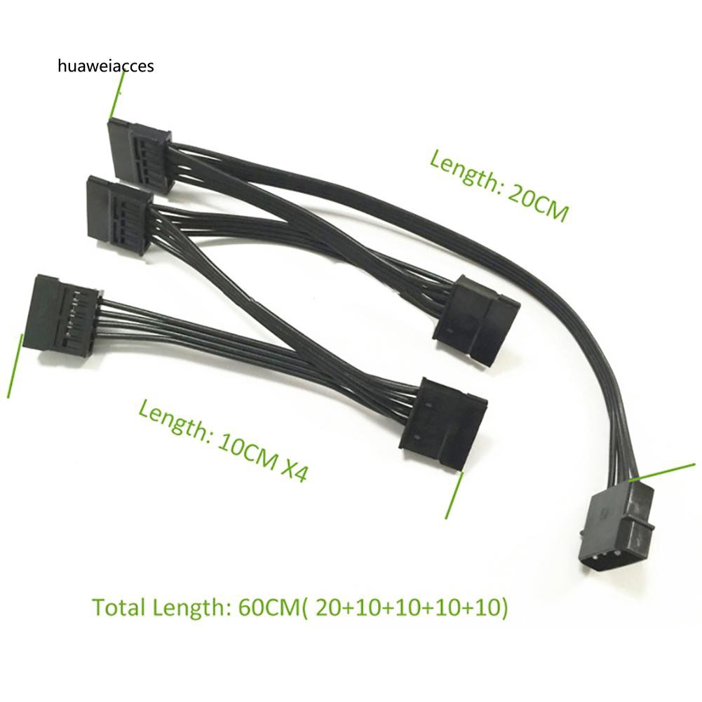 Dây cáp chia 4 pin 1 sang 5 IDE SATA 15Pin cho máy tính | BigBuy360 - bigbuy360.vn