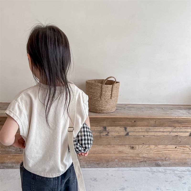 Áo Thun Tay Ngắn In Chữ Dễ Thương Thời Trang Mùa Hè Cho Bé 1-5 Tuổi