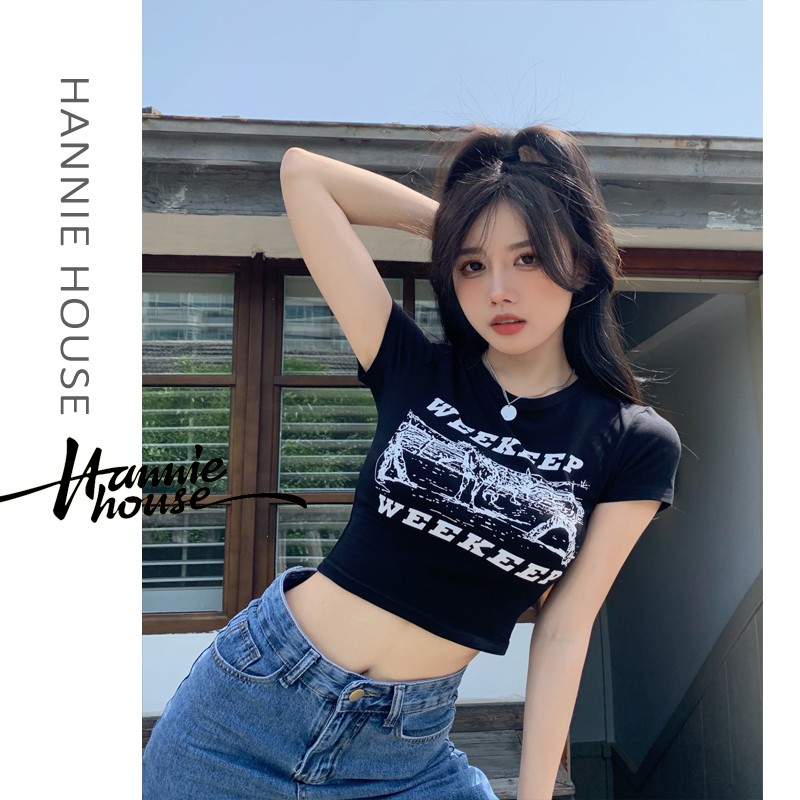 Áo Thun Tay Ngắn Cổ Tròn In Chữ Thời Trang Cho Nữ