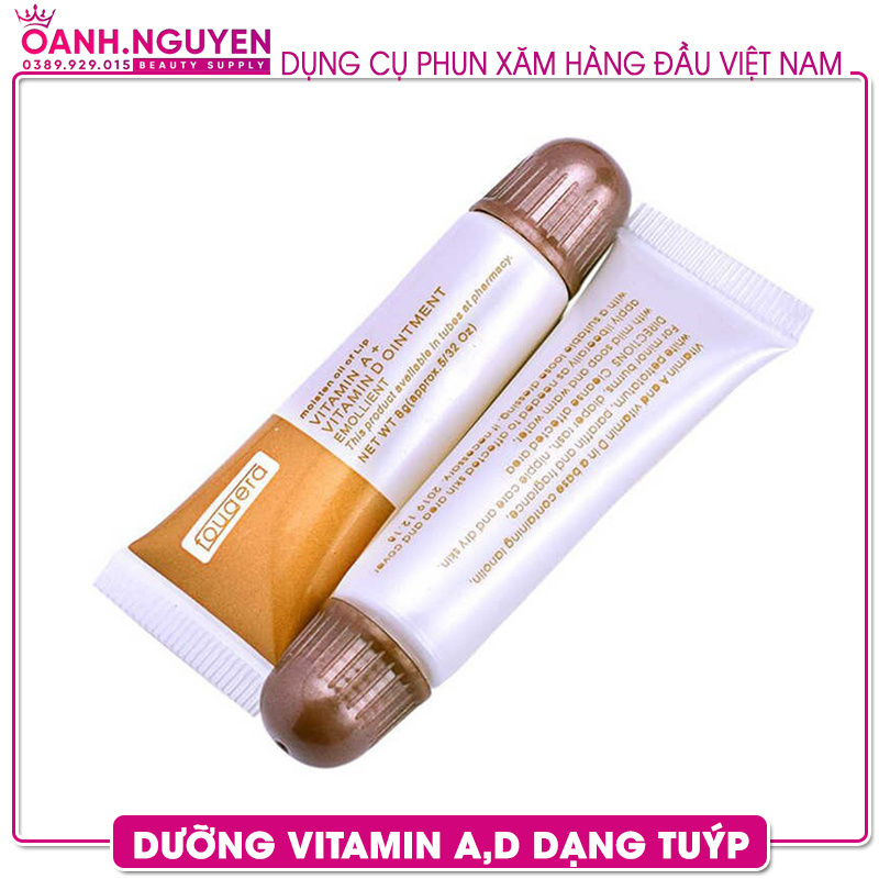 Dưỡng tuýp vitamin A, D - Dưỡng môi, mày sau xăm, giúp da nhanh lành