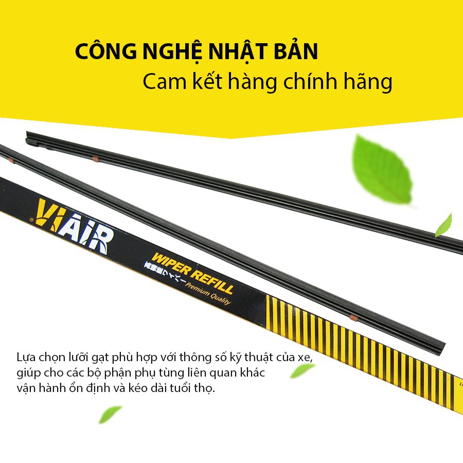 Combo hộp 2 Lưỡi gạt mưa loại A VIAIR R15  - Nhập Khẩu Chính Hãng