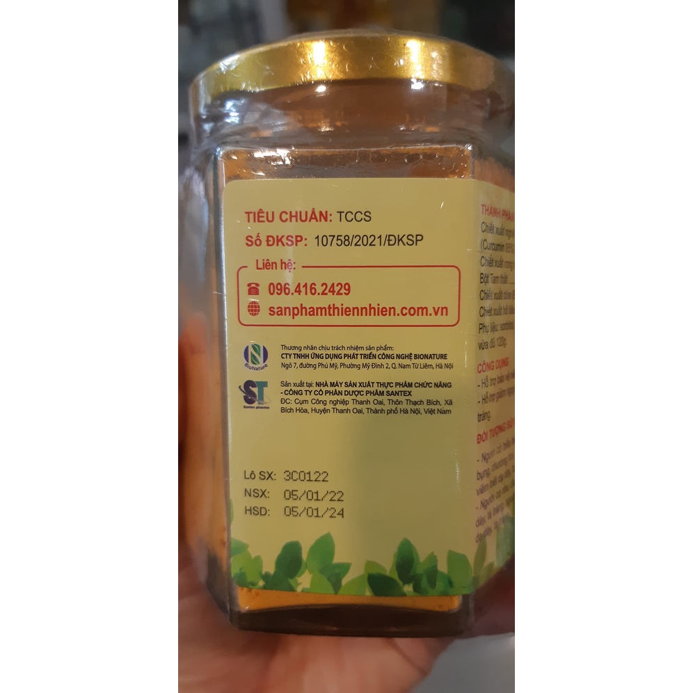 TInh bột nghệ Curcumin 3C 120g