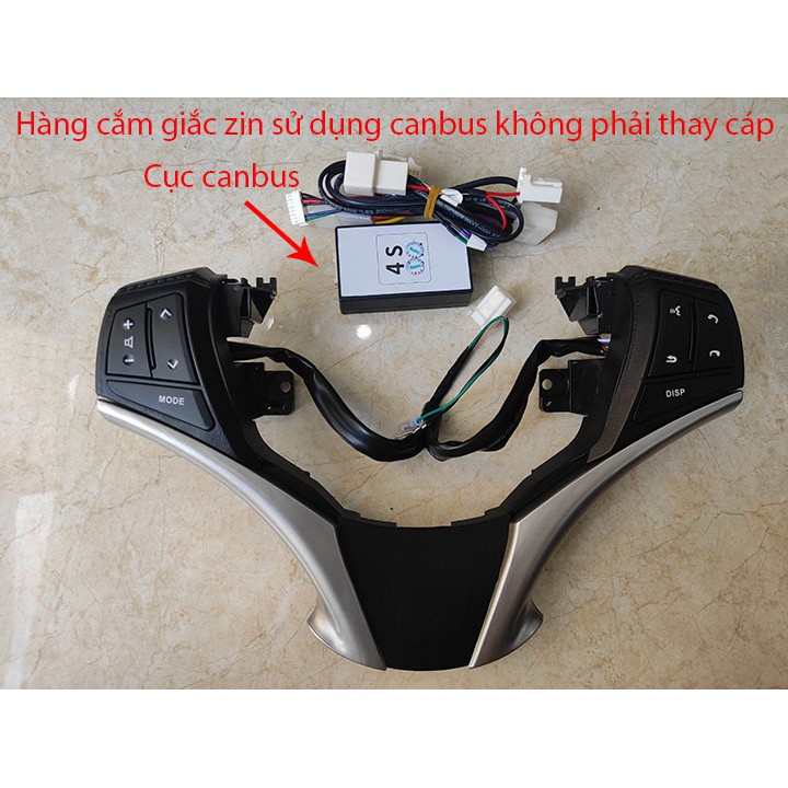 Khiển vô lăng Vios/Yaris 2014-2015-2016-2017 Hàng cắm giắc zin không thay cáp có video hướng dẫn lắp