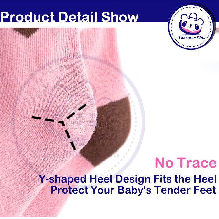 Set 5 Đôi Vớ Cotton Thấm Hút Mồ Hôi Thoáng Khí Thời Trang Cho Bé