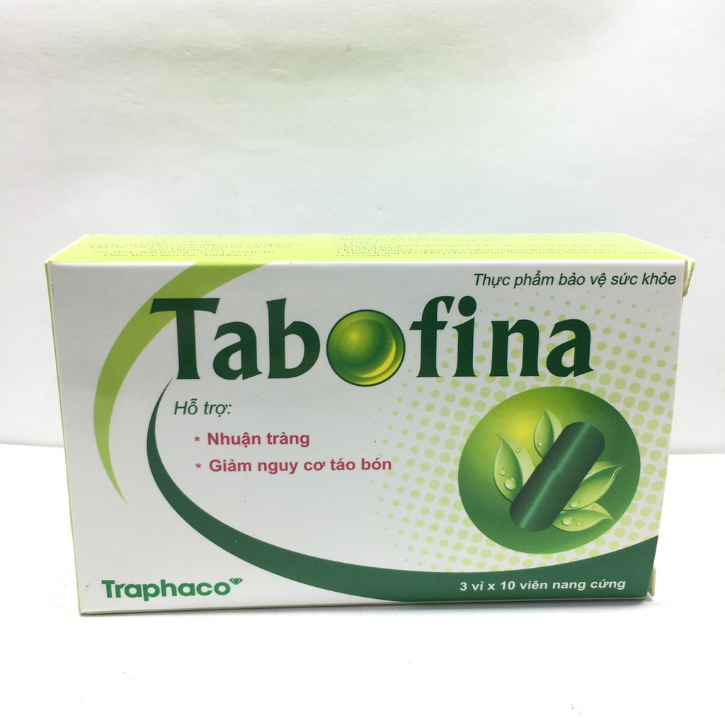 Tabofina hộp 30 viên hỗ trợ nhuận tràng, bỏ nguy cơ táo bón - chính hãng traphaco