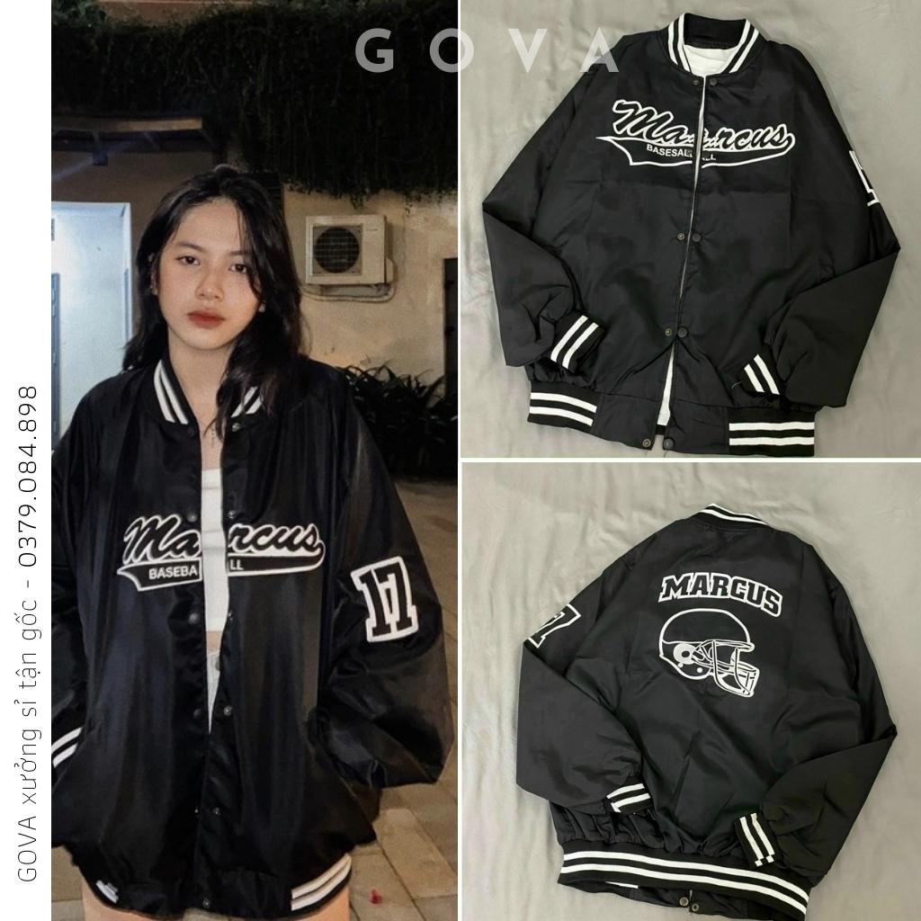 Áo khoác Bomber dù MC MARCUS form rộng 2 lớp nam nữ Unisex GOVA