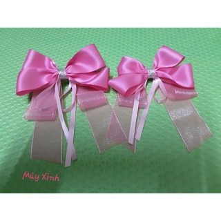 Set kẹp tóc nơ to 2 tầng cho mẹ và bé