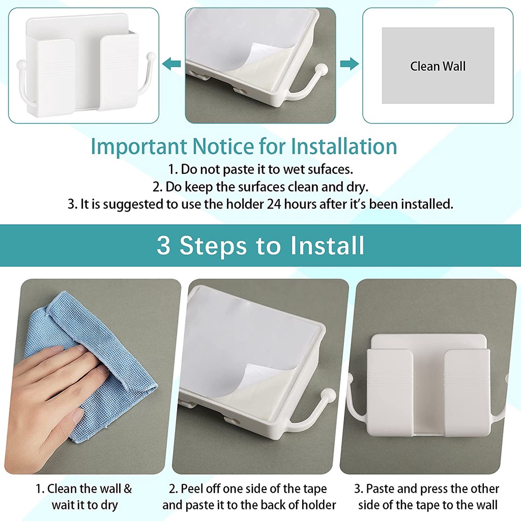 Giá đỡ điện thoại gắn tường đa năng tiện dụng | BigBuy360 - bigbuy360.vn