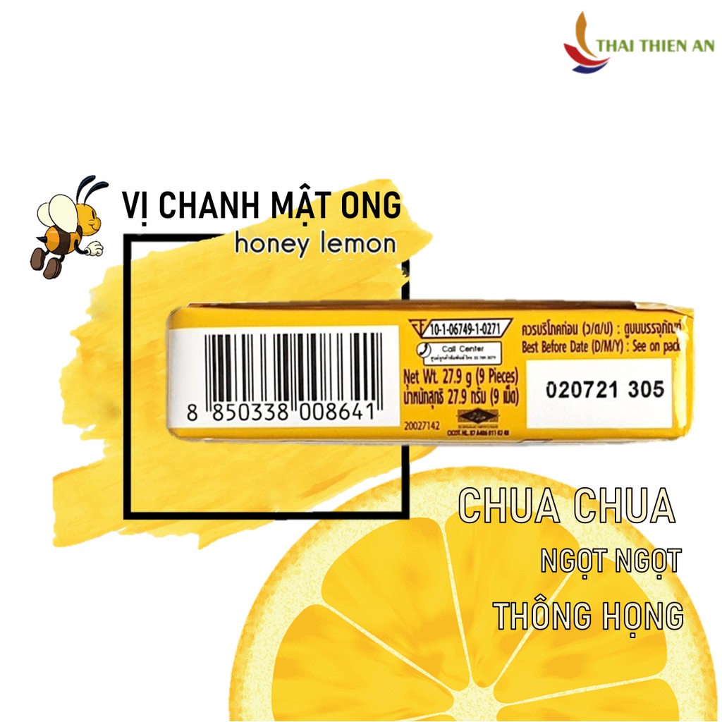 Kẹo ngậm thơm mát HALLS Thái Lan 27.9gr - 9 viên - kẹo thông họng có đường - Halls flavoured candy