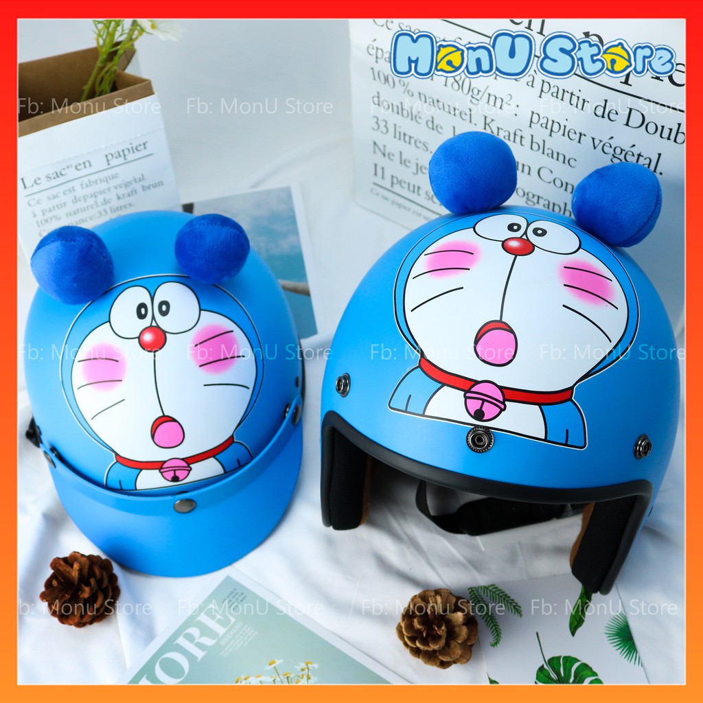 Mũ bảo hiểm DORAEMON DOREMON có tai người lớn dễ thương cute