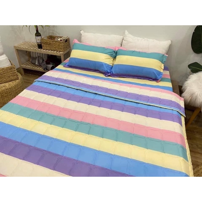 Bộ ga poly cotton cầu vòng hot hit