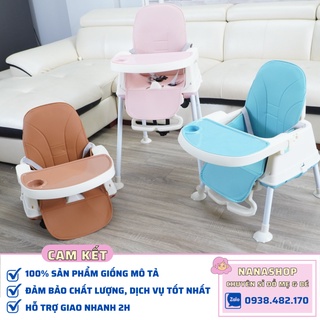 [Sỉ/Lẻ] Ghế ăn dặm điều chỉnh độ cao Hanbei / 9 BABY có đệm và bánh xe chính hãng bảo hành 12 tháng