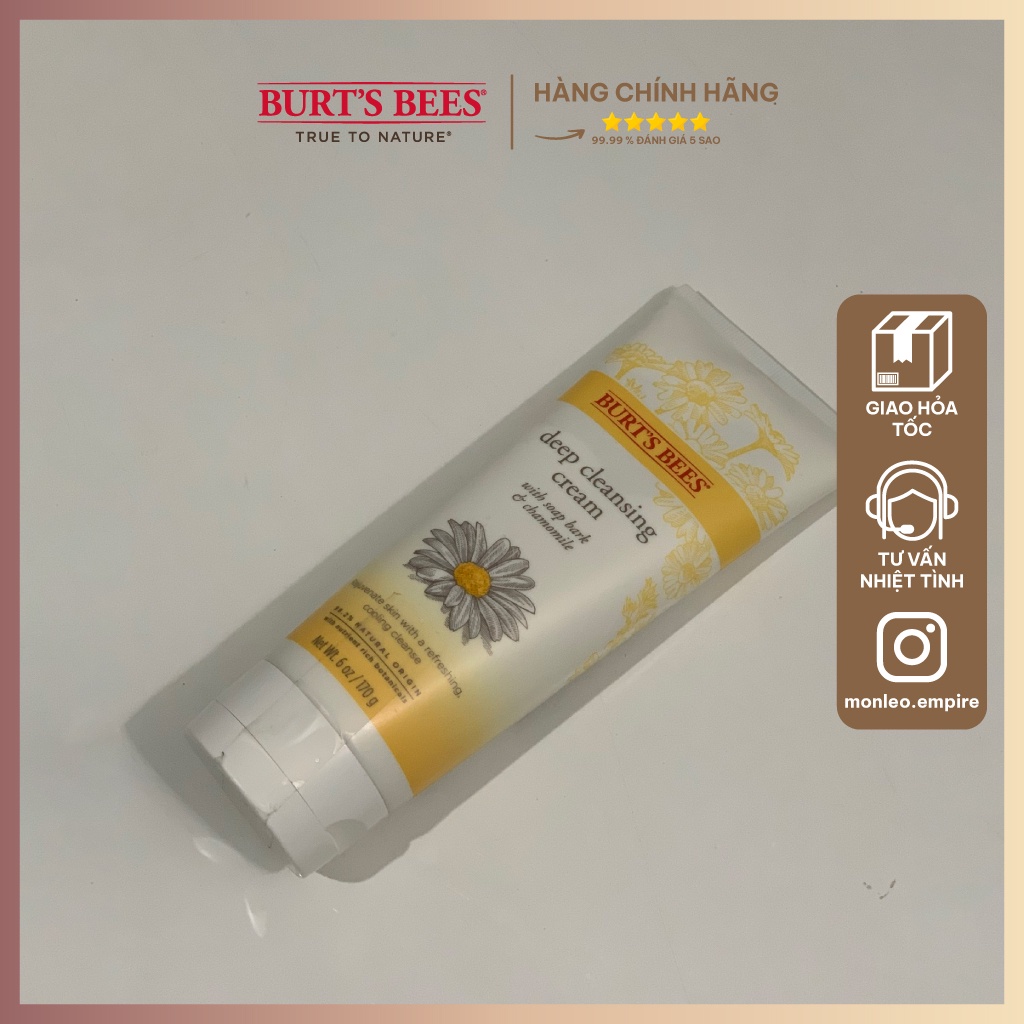 Sữa rửa mặt hoa cúc Burt's Bees Deep Cleansing Cream 170g