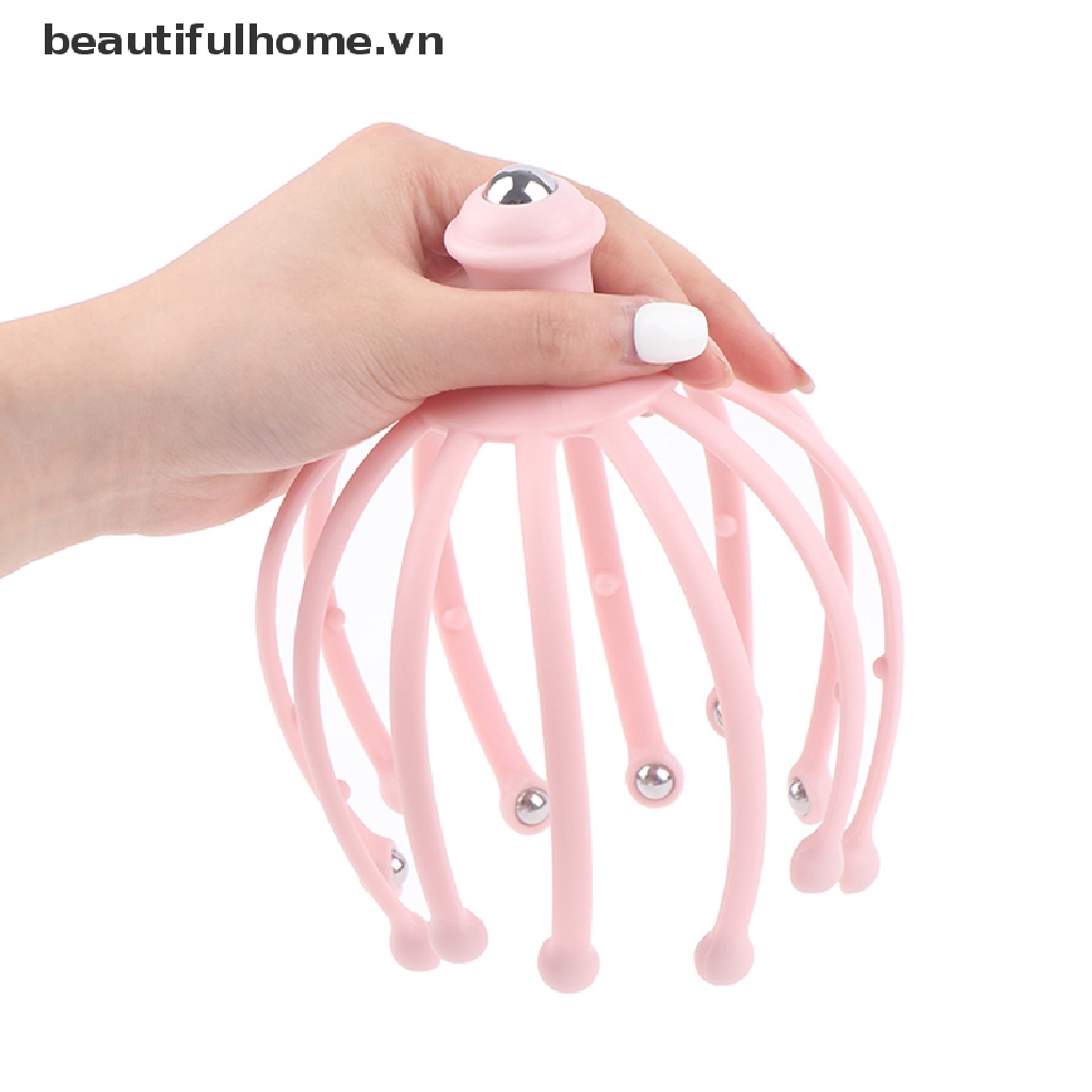 (Hàng Mới Về) Dụng Cụ Mát Xa Đầu Hình Bạch Tuộc Bằng Kim Loại Độc Đáo