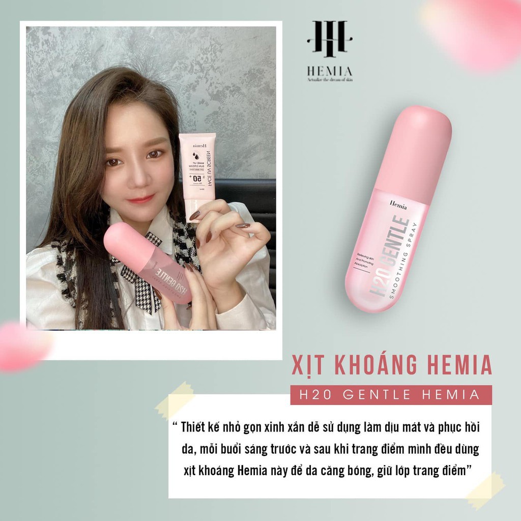 Xịt khoáng Hemia Hàn Quốc căng bóng DNA cá tầm H20 gentle cấp ẩm, làm dịu da, bảo vệ lớp trang điểm .. | BigBuy360 - bigbuy360.vn