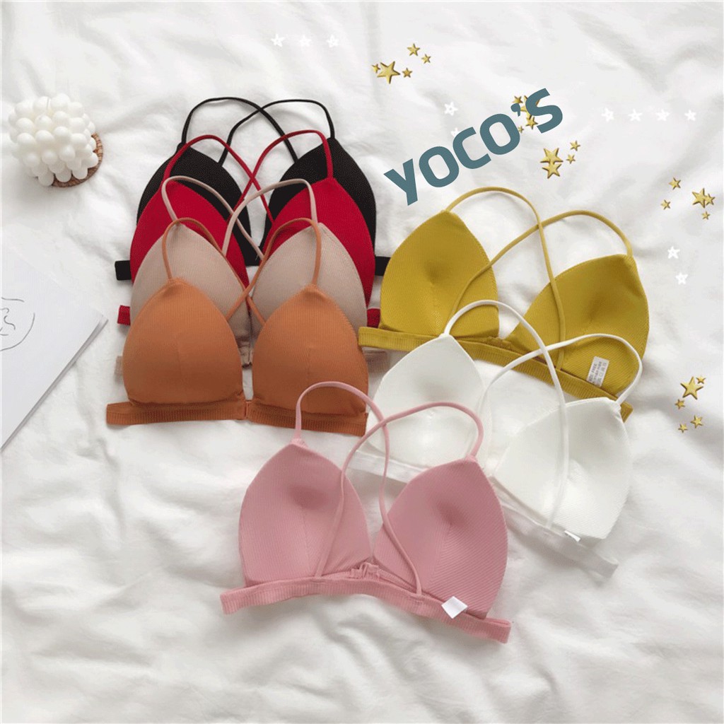 Áo ngực cài trước YOCO'S, áo ngực không gọng dây mảnh BRA006-Smartlife365