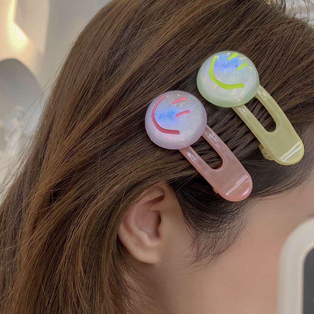 Kẹp Tóc Mỏ Vịt Bằng Nhựa Resin Trong Suốt Phong Cách Hàn Quốc Dễ Thương WMES15H