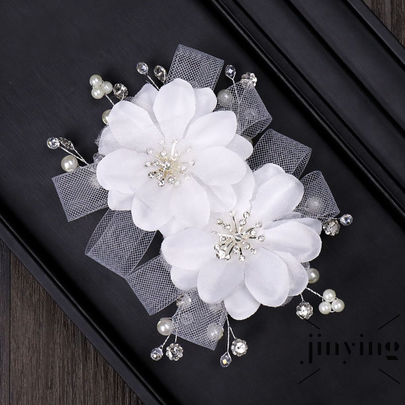 GETNOIVAS Cài tóc dạng lưới đính ngọc trai thời trang Hàn cho nữ