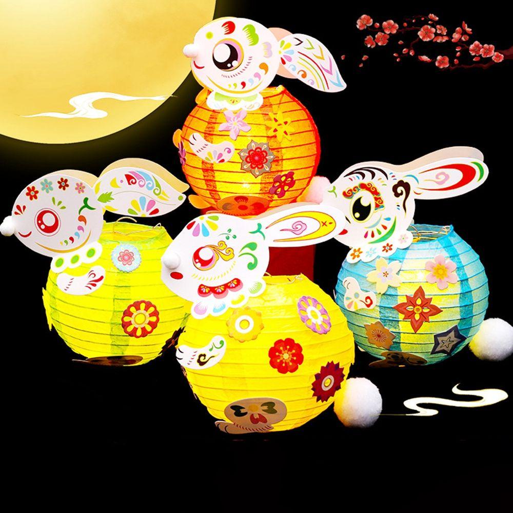 YIYU Lồng Đèn Điện Tử Hình Thỏ Phong Cách Trung Hoa Cổ Điển