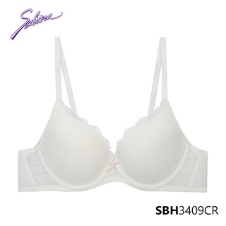 Áo Lót Có Gọng Mút Dày Vừa Màu Trắng Phối Ren Soft Doomm By Sabina SBH3409CR