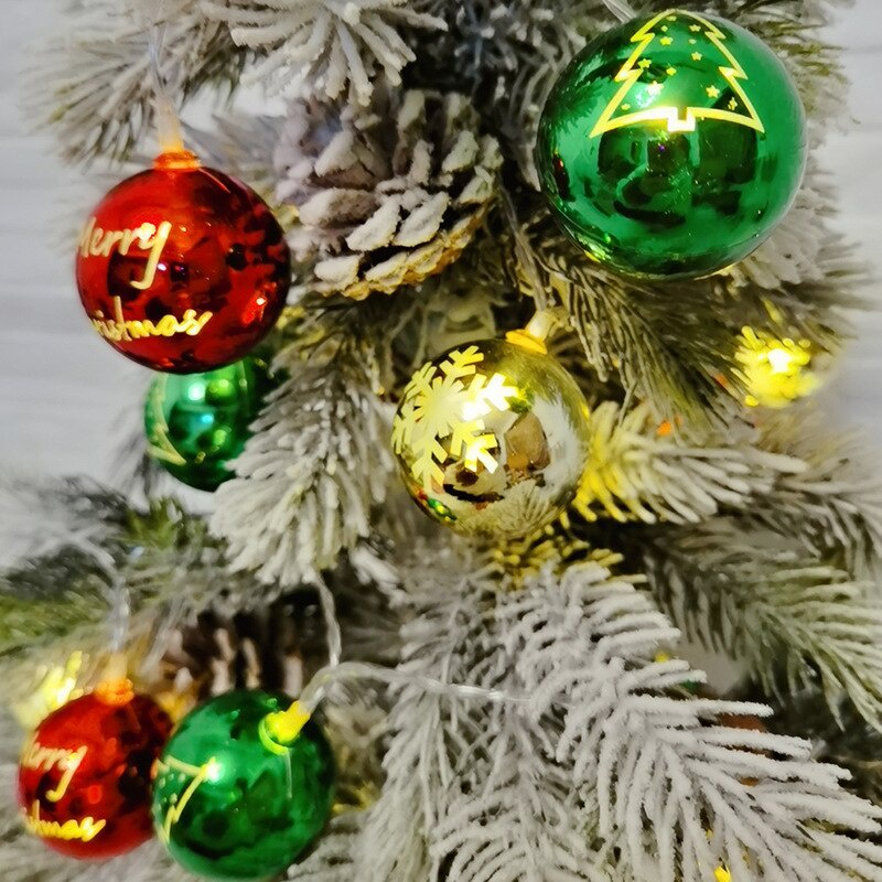 Dây Đèn LED 2M 10 Bóng Dùng Pin Trang Trí Cây Thông Noel