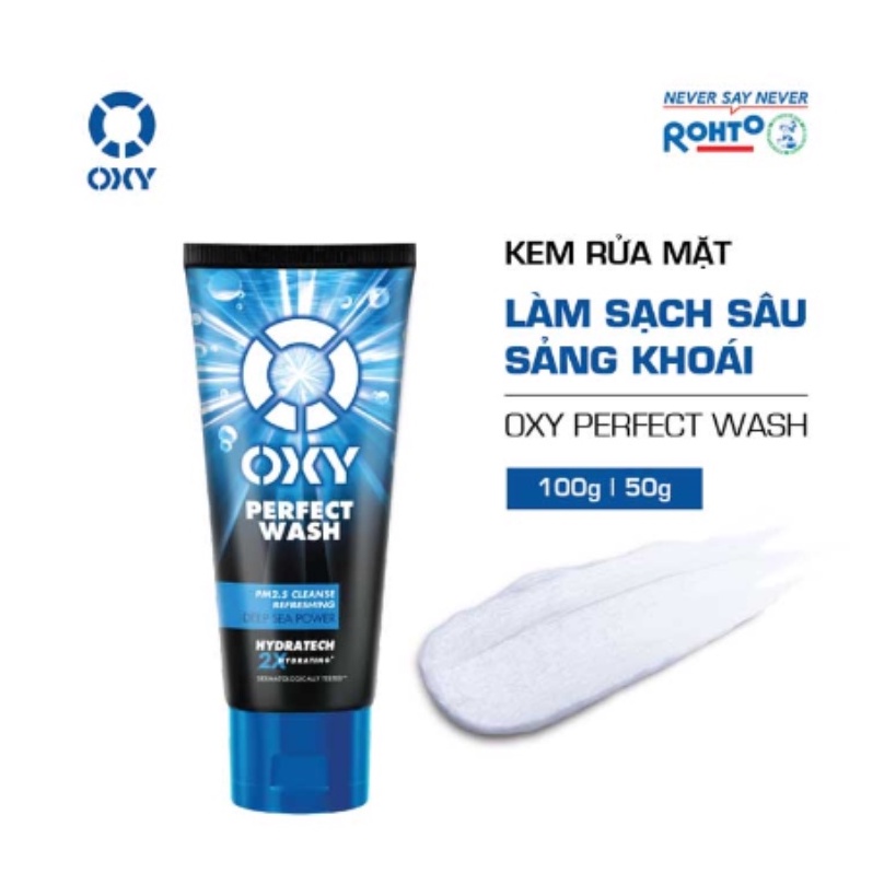 Sữa Rửa Mặt Sạch Nhờn, Ngừa Khuẩn Mụn Oxy Perfect Wash