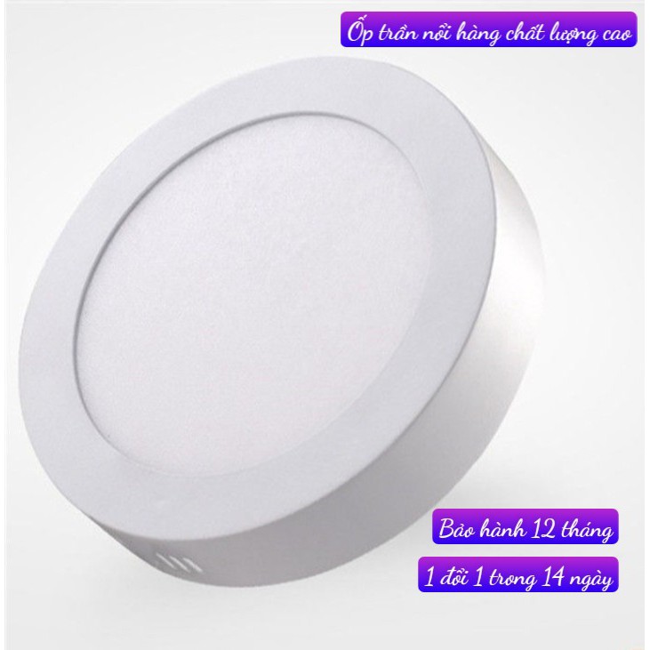 Đèn Led Ốp Trần Nổi 12W Ánh Sáng Trắng, Đèn Trần Trang Trí Phòng Khách