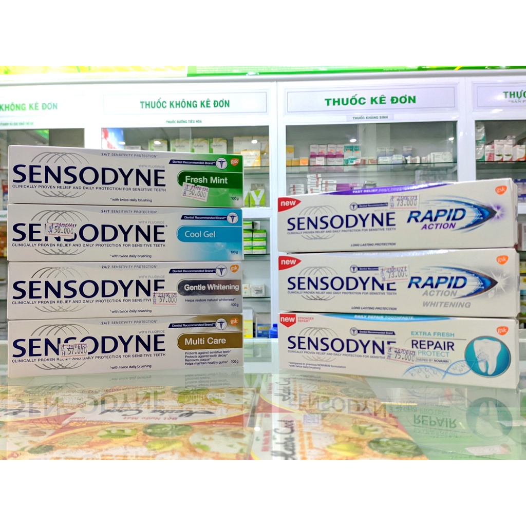 Kem đánh răng Sensodyne chính hãng GSK (tuýp 100g)- Thơm mát giảm ê buốt, bảo vệ toàn diện