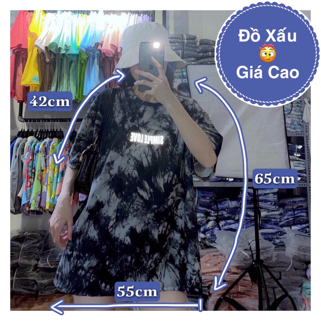 Áo thun Unisex phản quang From rộng tay lỡ ❤ Áo phông loang màu xám trắng hình sói phản quang cực ngầu | BigBuy360 - bigbuy360.vn