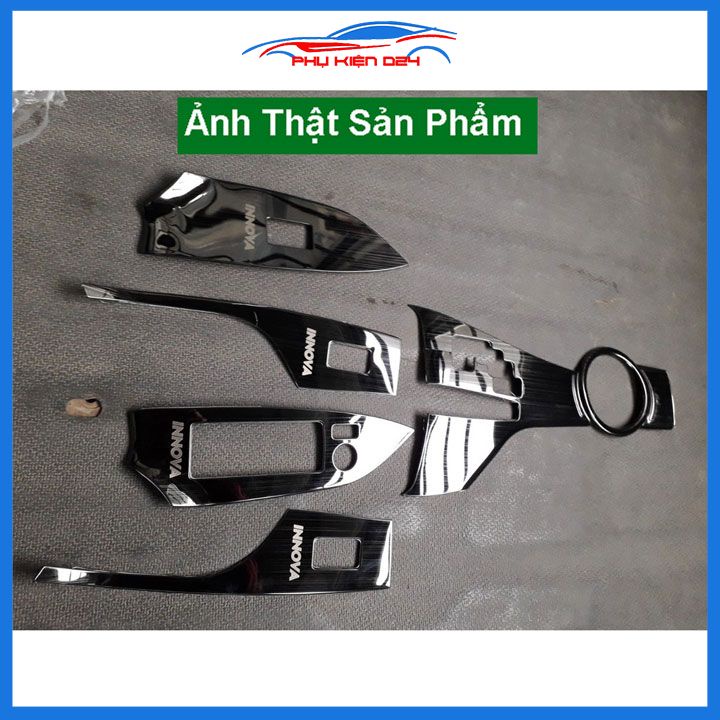 Ốp nội thất Innova 2017-2018-2019-2020-2021-2022-2023 vân Titan bảo vệ chống trầy xước và làm đẹp xe