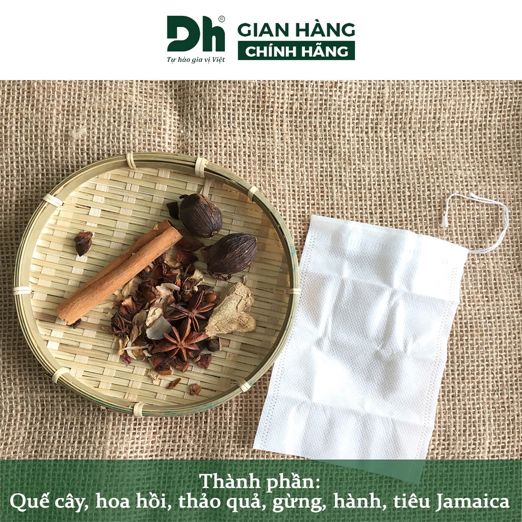 Gia vị nấu phở bò Hà Nội Natural DH Foods nêm sẵn thành phần tự nhiên gói 24gr - DHGVT75