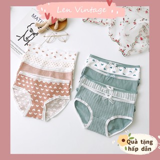 Combo quần chip nữ kháng khuẩn xuất Nhật đồ lót cô gái vintage Hàn Quốc cotton mềm ulzzang phụ kiện lenvintage đồ lót