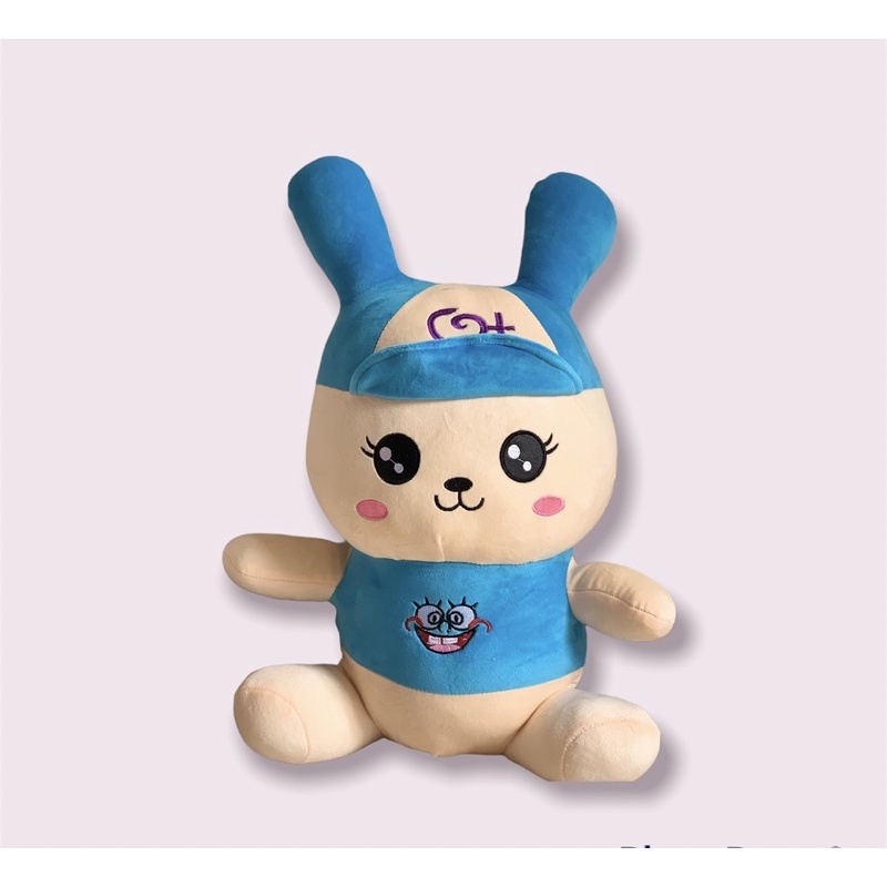 Gấu bông thỏ mũ đáng yêu cho bé mềm mại 55cm