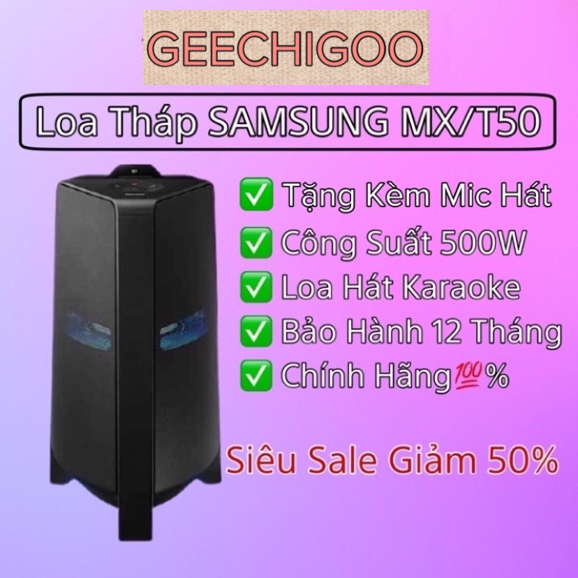 [Mã 155ELHA80K giảm 6% đơn 400K]Loa Tháp karaoke Samsung T50/XV 500W Hàng chính Hãng Bảo Hành 12 Tháng không kèm mic