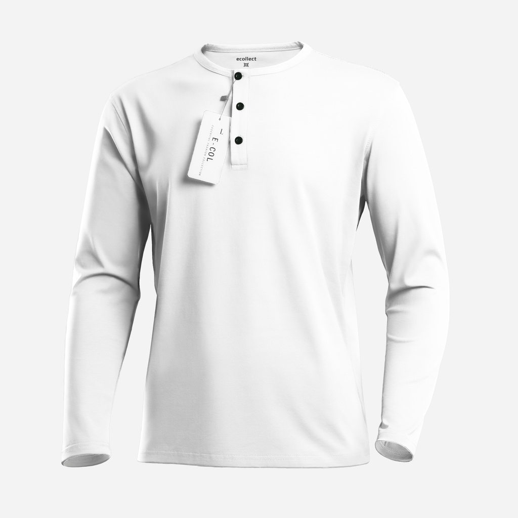 Áo thun nam tay dài Ecollect vải cotton impact chống nhăn mềm dày dặn