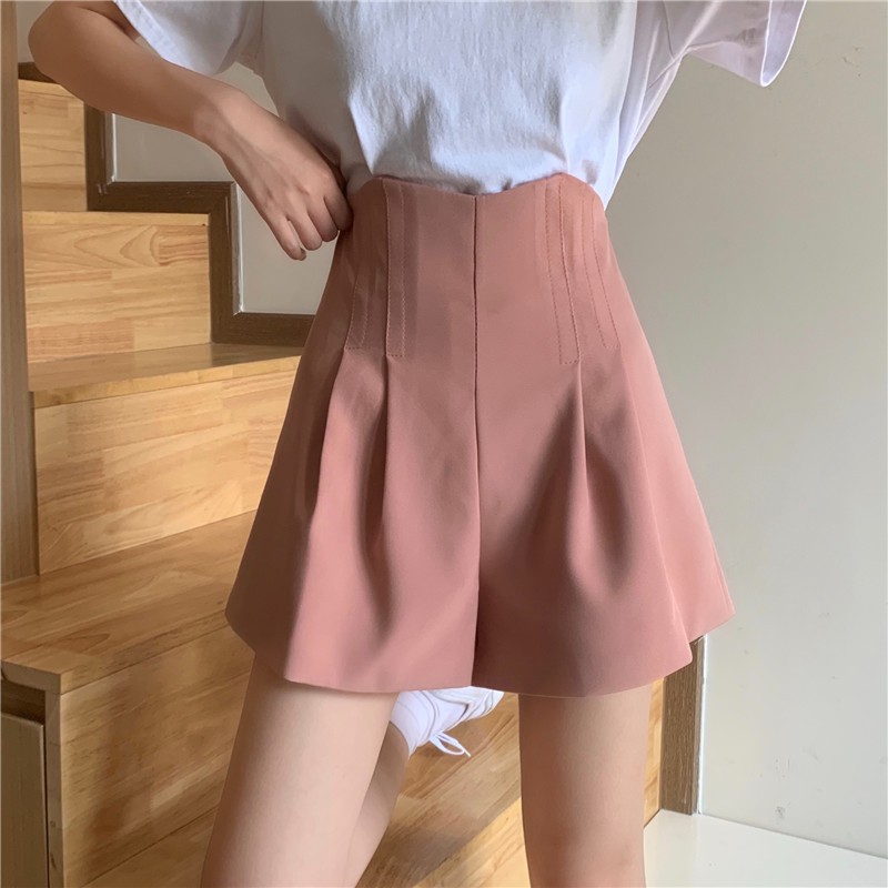Quần Short Nữ Lưng Cao Dáng Rộng Phong Cách Hàn Quốc | BigBuy360 - bigbuy360.vn