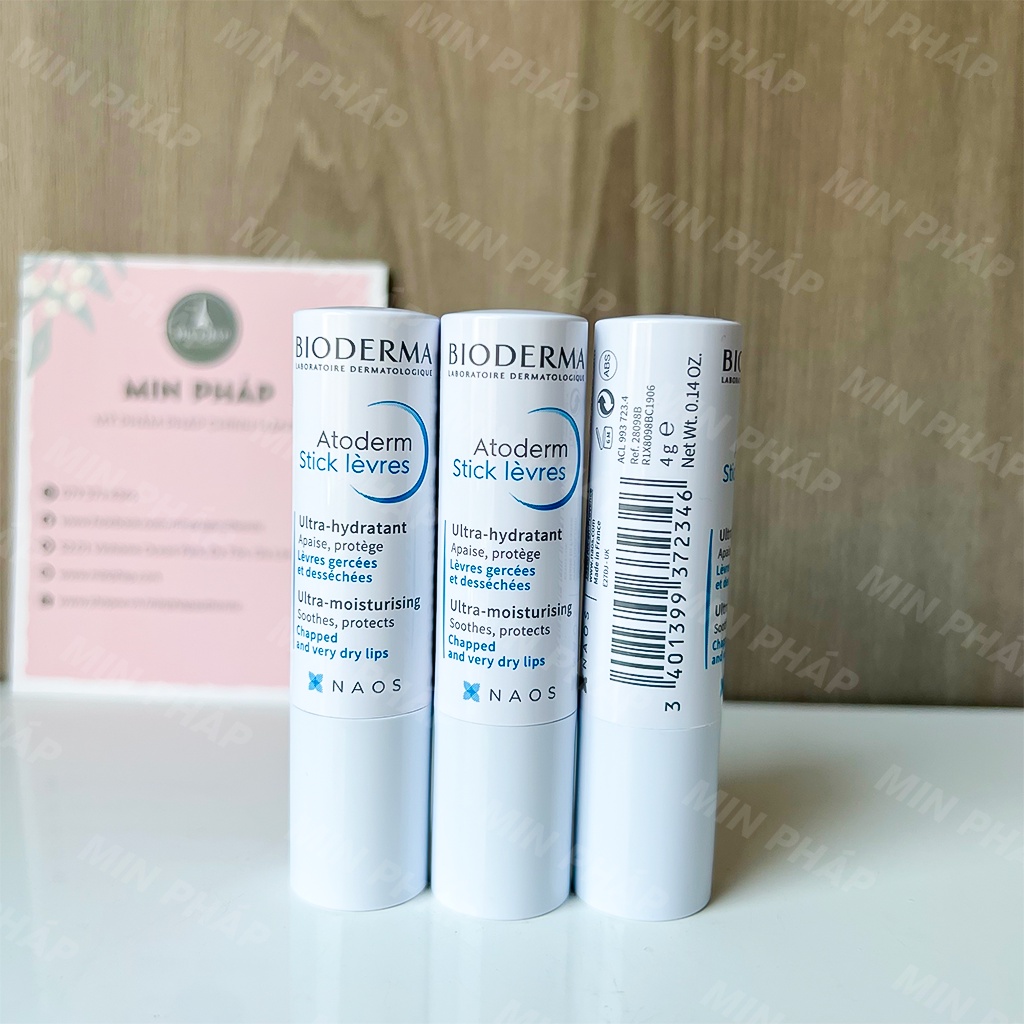 Son Dưỡng Môi Bioderma Atoderm Levres 4g Dưỡng Ẩm, Làm Mềm Môi